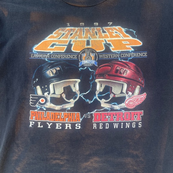 Vintage 1997 Stanley Cup Lee Sport Philadelphia Flyers vs Detroit Red Wings - Picture 2 of 4